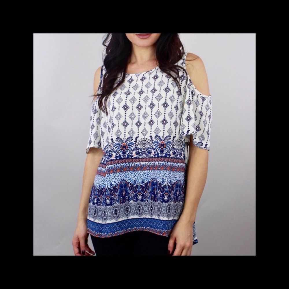 Boho Cold Shoulder Top